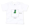 Baby T-Shirt bestickt mit Dino und Wunschtext