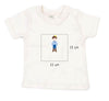 Baby T-Shirt bestickt mit Prinz und Wunschtext