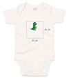 Baby Kurzarmbody bestickt mit Dino und Wunschtext