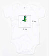 Baby Kurzarmbody bestickt mit Dino und Wunschtext