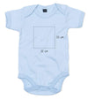 Baby Kurzarmbody bestickt mit Monogramm