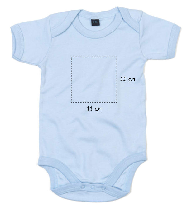 Baby Kurzarmbody bestickt mit Monogramm