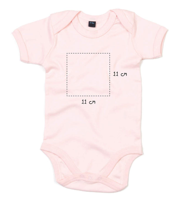 Baby Kurzarmbody bestickt mit Monogramm