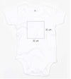 Baby Kurzarmbody bestickt mit Monogramm