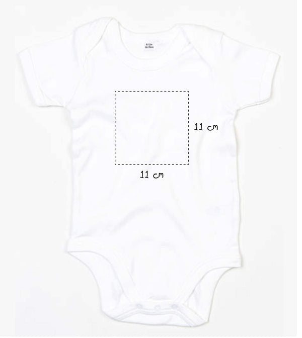 Baby Kurzarmbody bestickt mit Monogramm