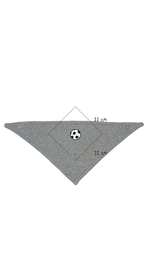 Baby Halstuch Bandana Lätzchen bestickt mit Fußball und Wunschtext