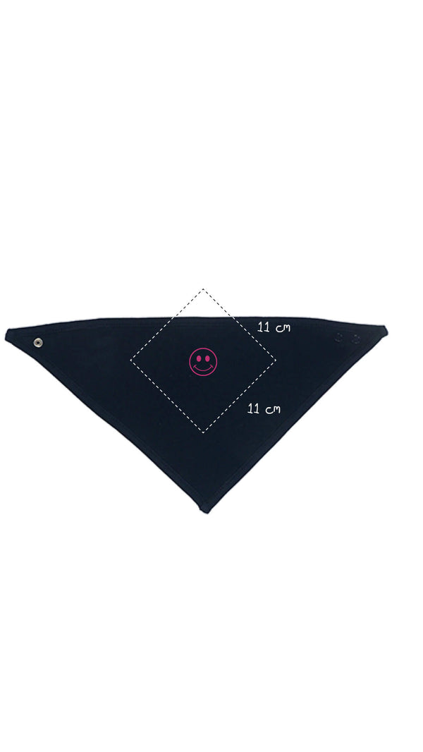 Baby Halstuch Bandana Lätzchen bestickt mit Smiley und Wunschtext