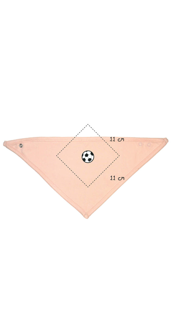 Baby Halstuch Bandana Lätzchen bestickt mit Fußball und Wunschtext