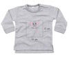 Baby Sweatshirt aus Bio-Baumwolle bestickt mit Elefant und Wunschtext