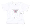 Baby T-Shirt bestickt mit Elefant und Wunschtext