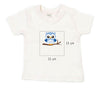 Baby T-Shirt bestickt mit Eule und Wunschtext