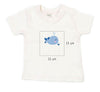 Baby T-Shirt bestickt mit Wal und Wunschtext