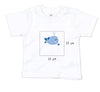 Baby T-Shirt bestickt mit Wal und Wunschtext