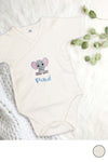 Baby Wickelbody Kimono bestickt mit Elefant und Wunschtext