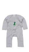 Baby Strampleranzug bestickt mit Dino und Wunschtext