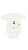 Baby Wickelbody Kimono bestickt mit Dino und Wunschtext