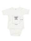 Baby Wickelbody Kimono bestickt mit Elefant und Wunschtext